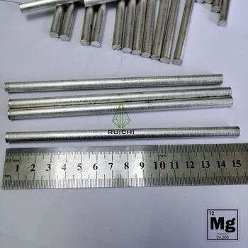 100pc Magnezij Šipke Magnezij Metali Štapići 99.95% Neto 7 mm Promjer X 152 mm Dužina