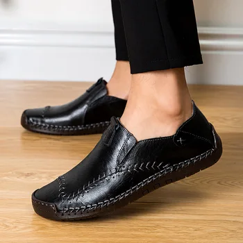 2021 plus veličine muške cipele proljeće novi britanski casual cipele i mekani potplat cipele otporna na habanje ručno firmware casual cipele