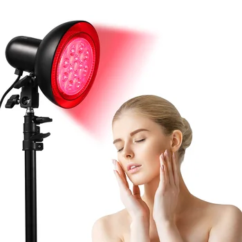 24W Red Light Therapy Lamp 660nm Pulse LED Infrared Light Physiotherapy Light Timing of Pain Relief Light Health Care EU Plug