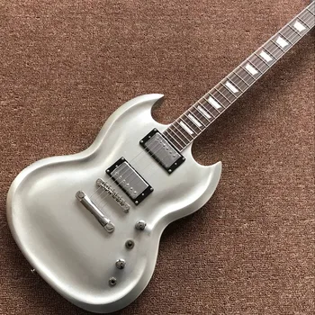 Custom shop električna gitara Kromirana okovi ručni rad srebrna boja gitara rra Rosewood fretboard