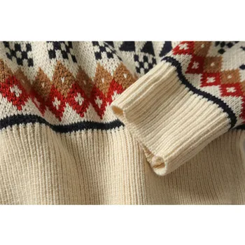 Muški i ženski Božićni pulover s po cijeloj površini Jelena Moderan Muški Džemper Pletenje Unisex Ulica Odjeća Водолазка Retro Džemper